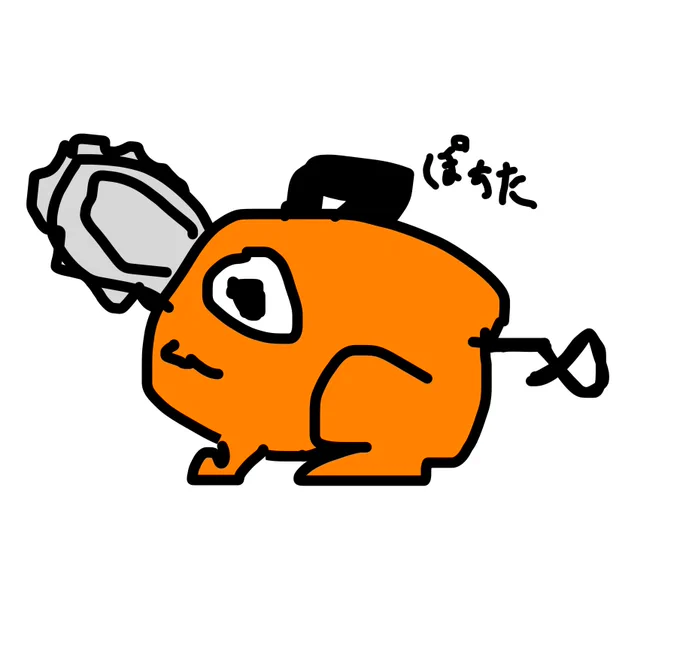 勉強の息抜きに左手で描いたぽちた