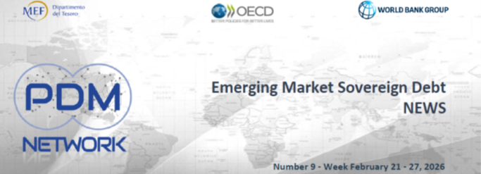 📣The Emerging Market Debt  News - Weekly Newsletter n. 9, 2026 -🗓️ Week February 21-27
is now available here👉shorturl.at/VnNGw
📝Subscribe to our newsletters 
 👉bit.ly/495cxJG
#publicdebt #sovbonds #EmergingMarkets
<a href="/MEF_GOV/">MEF</a>
<a href="/OECD/">OECD ➡️ Better Policies for Better Lives</a>
<a href="/WorldBank/">WorldBank</a>
