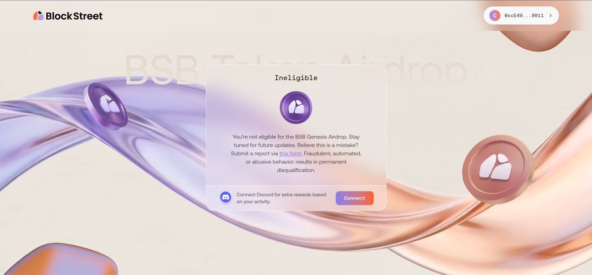 CandyDAO_leaf's tweet image. 又一个畜生项目🫠3000积分以上全女巫

传送门：blockstreet.money/airdrop

开个新号都可以直接有资格，估计收费领空投
比之前的 @wardenprotocol 还要畜生
相当于直接卖币收割，我是说怎么直接发币了
努力撸的别看了大概率是没资格

这变相就是来卖币收割一波跑路的