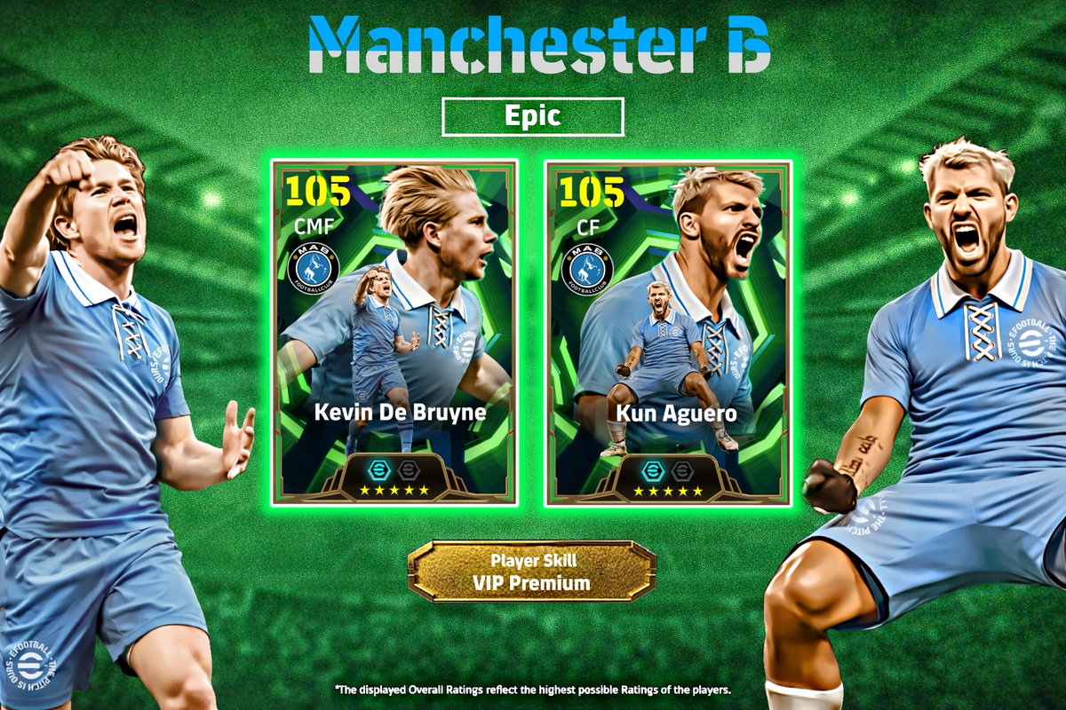 Concept - Manchester B
Kun Aguero - Kevin De Bruyne 

#eFootball #イーフト #eFootballManchesterCity