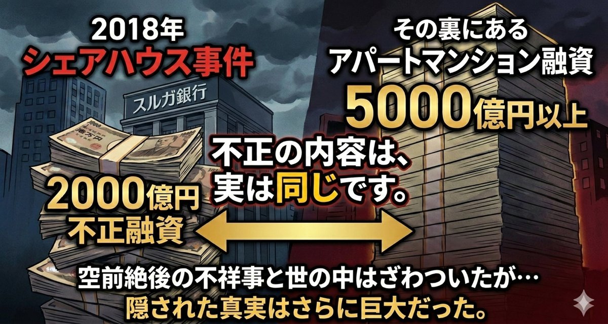 marinmycutedog's tweet photo. 🔥2018年の衝撃、覚えていますか？

スルガ銀行不正融資
シェアハウス事件🏠
約2,000億円の不正融資💣
世間は大騒ぎに…😱

でも――

その“裏側”に
もっと巨大な問題があったこと
ご存じですか？👇

🏢アパート・マンション融資
約5,000億円超💥

そして何より重要なのは…

📌不正の中身は同じ⚠️

✔年収・自己資金の捏造📝
✔資料改ざん📄
✔過大融資💣

なのに

🏠シェアハウスは“解決”⭕
🏢アパマンは“未解決”❌

なぜ同じ不正で
扱いが違うのか？🤔

本当の全面解決とは何か

2,000億は救済💴
5,000億は放置？💥

それで終わりにしていいのか

アパマンも
シェアハウスと同様の
解決を求めます✊

この問題は
まだ終わっていない‼️🔥

👇詳細は👇
https://t.co/kBGKJBxBZ6