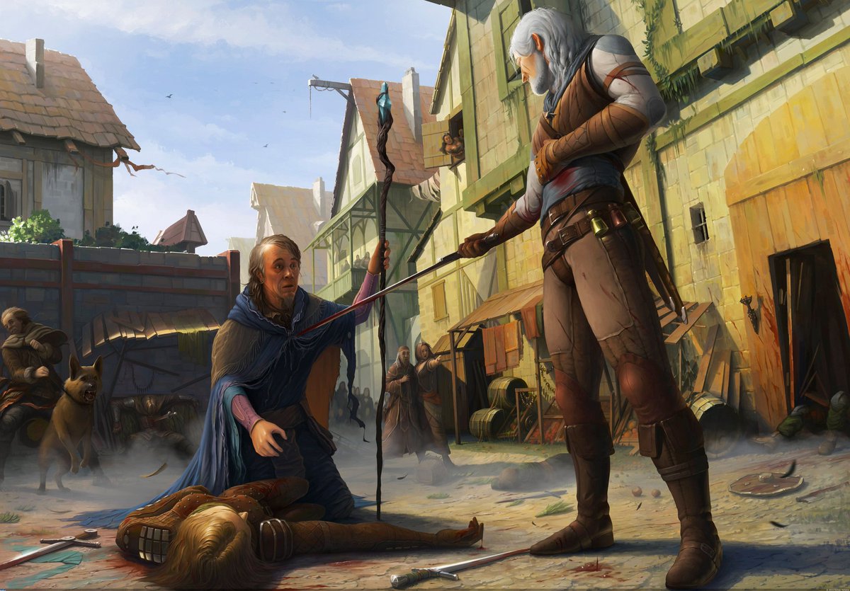 "El mal es el mal. Menor, mayor, mediano, es igual, las proporciones son convenidas y las fronteras son borrosas. No soy un santo ermitaño, no siempre he obrado bien. Pero si tengo que elegir entre un mal y otro, prefiero no elegir en absoluto."

–Geralt de Rivia. El Último Deseo