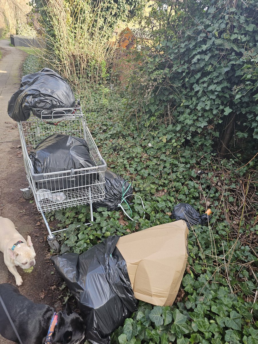 v_danner's tweet photo. @SloughCouncil another fly tip near where I reported yesterday. On the streamside path not far off Telford drive. Possibly the same people who dumped yesterday. I didn't open to check if there's an address https://t.co/rcYHEINHmg