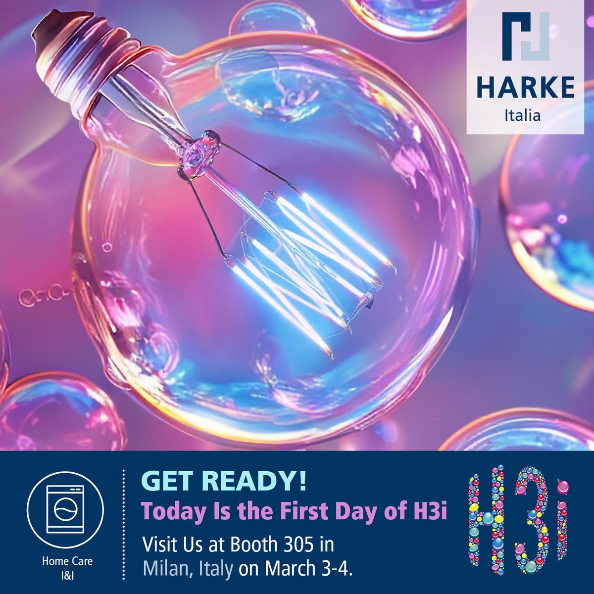 harkegroup's tweet photo. Ciao Milano! Today Is the First Day of H3i! 
📍 Location: NH Milano Congress Centre, Strada 1, Milanofiori, 20057 Assago  Milano, Italia | Booth: 305📆 Date: March 3–4, 2026  
Connect with Our Experts: italy@harke.com |  
+39 02 36572333 
HARKE Group | HARKE Home Care | HARKE I&amp;I https://t.co/Cv5iMLCf7C