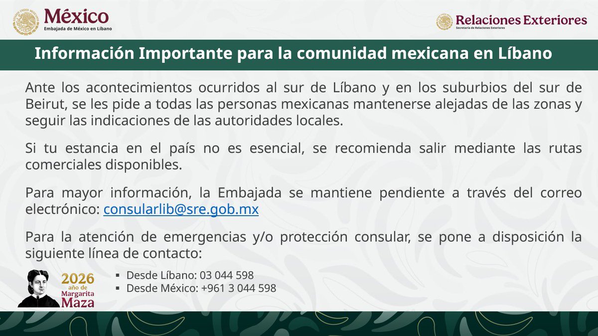 Embamex Líbano tweet media