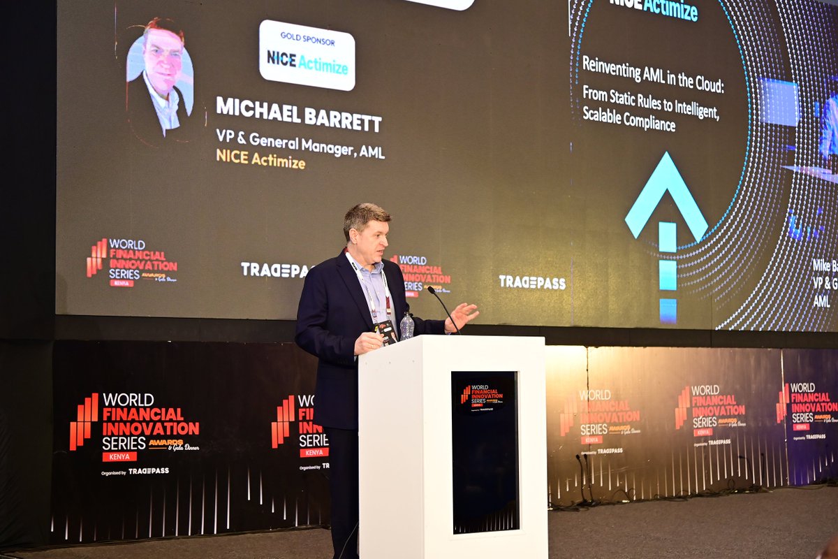 Tradepassglobal's tweet photo. Michael Barrett, VP & General Manager of AML, NICE Actimize, underlines the importance of building compliance models that are intelligent, adaptable, and ready for the future.
#WFISKenya #WFISKenya2026 #AML #CloudCompliance https://t.co/AKpCJRXM5X