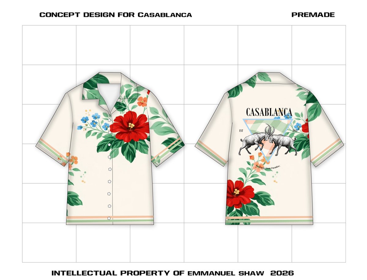 shawkermp3's tweet photo. pov: if i designed for CASABLANCA 

if you find my design on your feed, i’d appreciate a repost. https://t.co/4Zw01OE1Vt