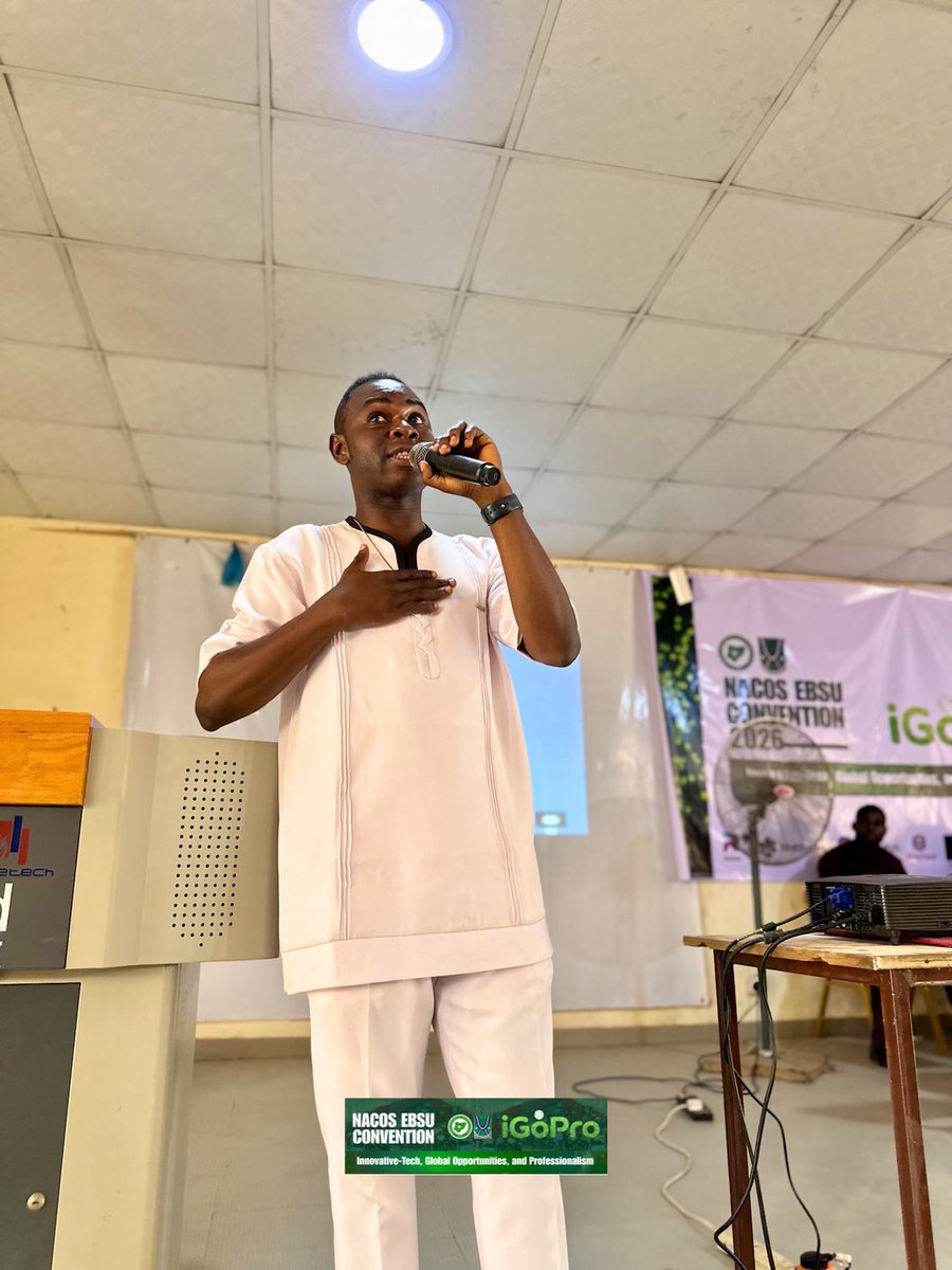 nacosebsu's tweet photo. Dear Mr.  Patrick Nnamdi 

On behalf of the NACOS EBSU CONVENTION Organizing Committe,  We sincerely appreciate you for honoring our invitation and impact at the grand finale of the NACOS EBSU Convention 2026. https://t.co/tXSvNg90vJ