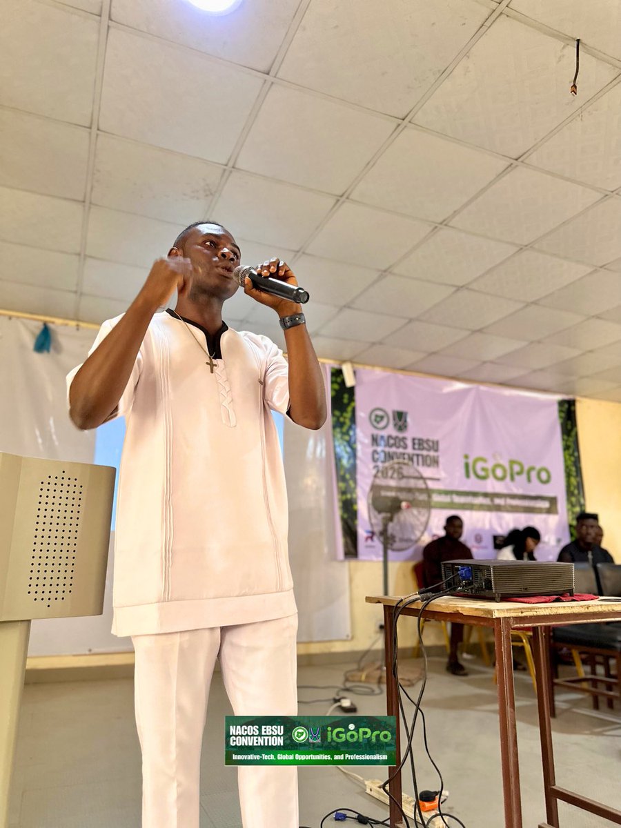 nacosebsu's tweet photo. Dear Mr.  Patrick Nnamdi 

On behalf of the NACOS EBSU CONVENTION Organizing Committe,  We sincerely appreciate you for honoring our invitation and impact at the grand finale of the NACOS EBSU Convention 2026. https://t.co/tXSvNg90vJ
