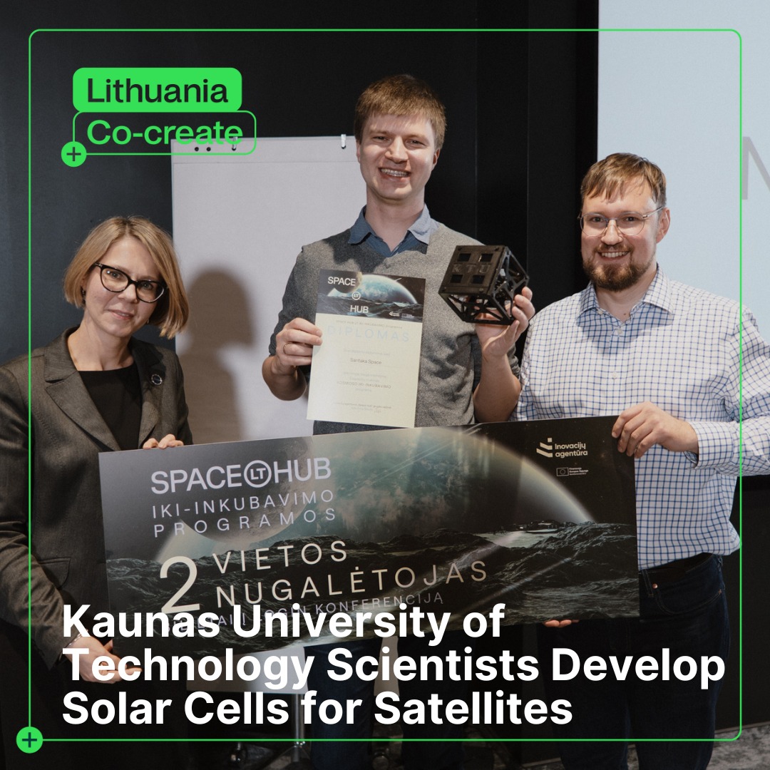 Lithuania is moving further into space 🚀 Scientists at Kaunas University of Technology are developing ultra-light, flexible solar cells for small satellites, made from a “wonder material” and designed for next-gen orbits.