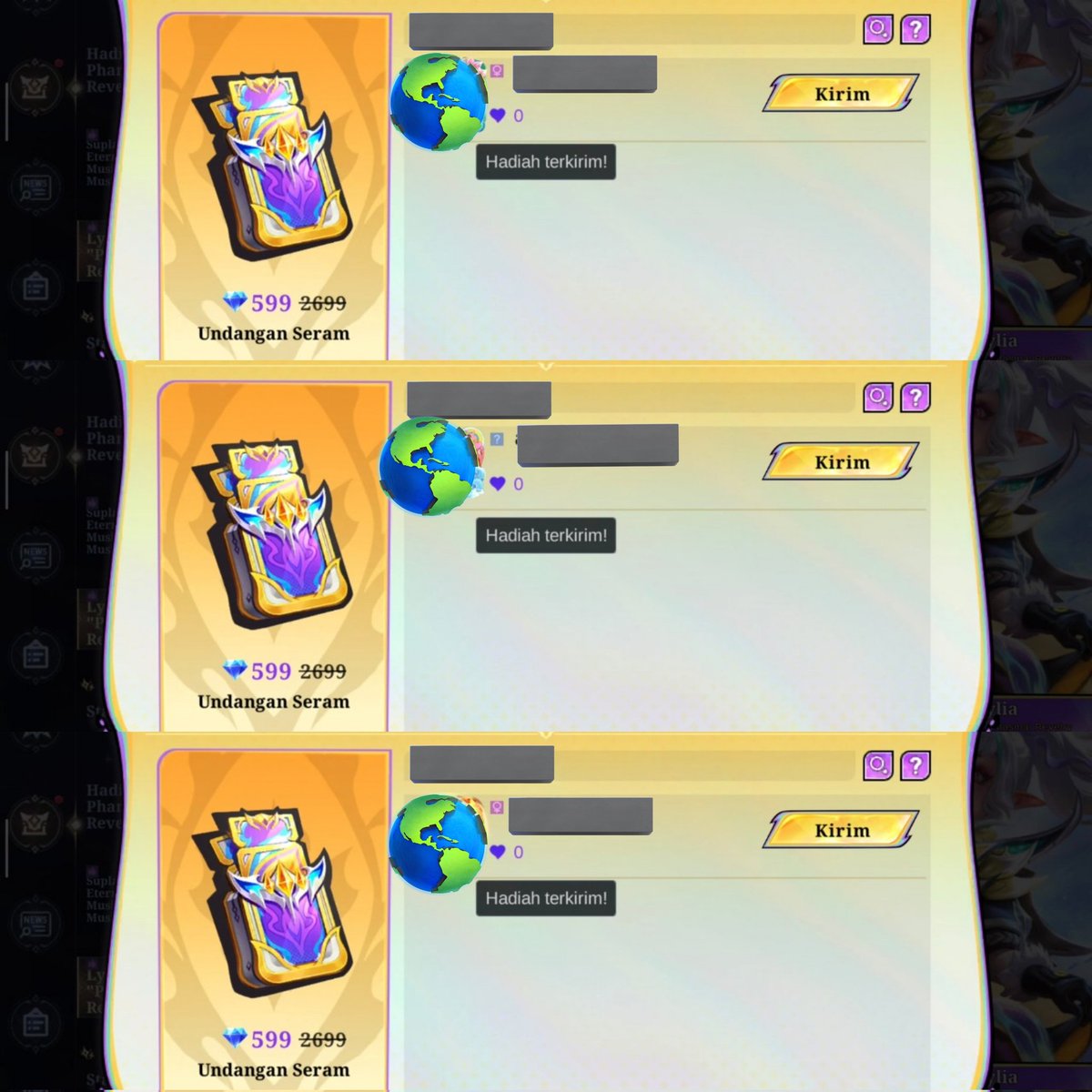 nala || jual skin ml via gift 📌 tweet media