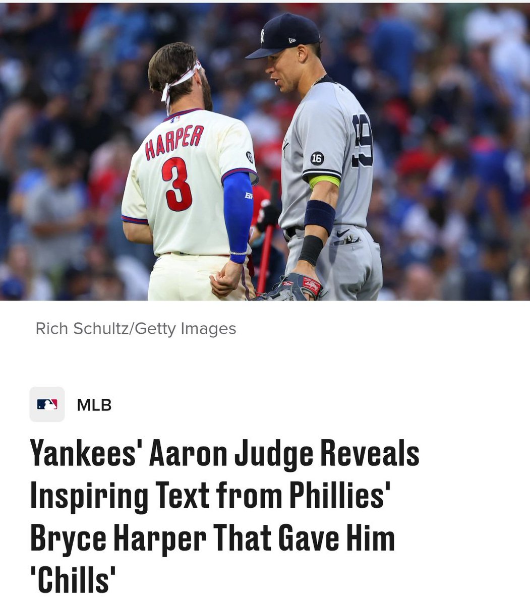 joeybuzz17's tweet image. @jonjohnsonwip Bryce Harper can be a team leader.  He always has a knack for saying the right thing.  Maybe he needs to lead through a group text.  Although very intense and passionate, he's not much of a vocal leader.