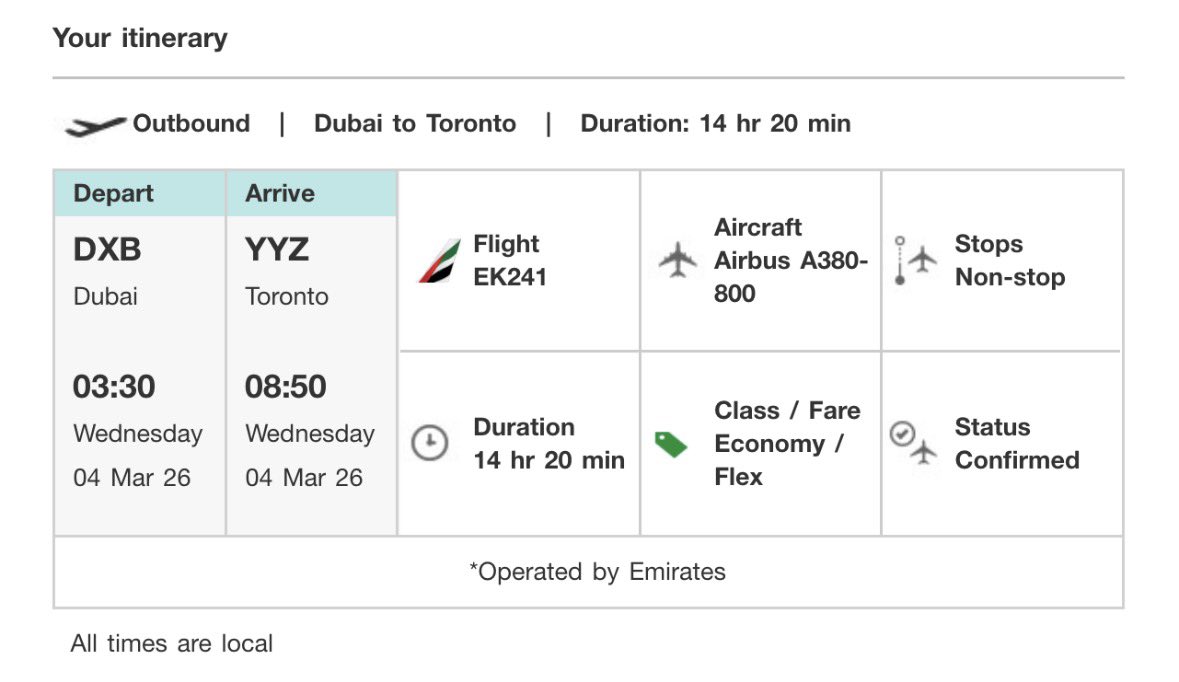 jay_dhankecha's tweet photo. @EmiratesSupport @emirates @emirates @EmiratesR54719  is this flight is suspended or still scheduled for the tomorrow? At the hotel desk they are saying it is suspended and the Emirates application shows scheduled not sure what to do please advise. https://t.co/Mg36UCFfRe