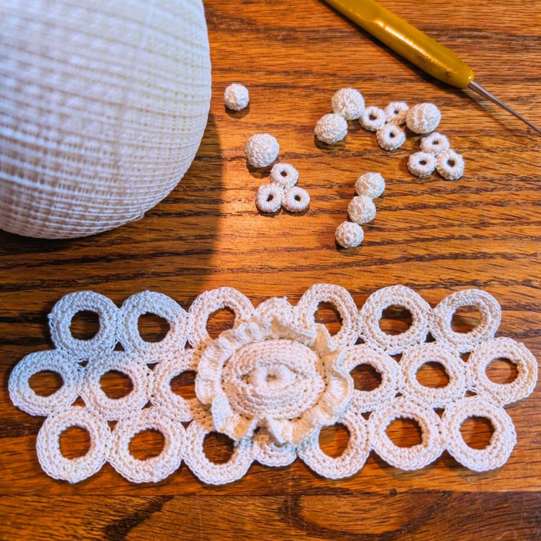 NEW WORK in progress 👁️👁️👁️ #編み物 #レース編み