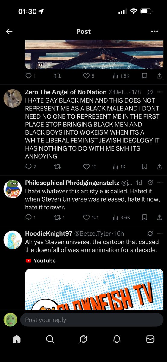 BeetleGuy0's tweet photo. Seeing the comment section makes me genuinely feel bad for my gay/trans black friends. These ppl are hella insecure and misunderstand their own ppl. Really sad https://t.co/HoWc42J0pO
