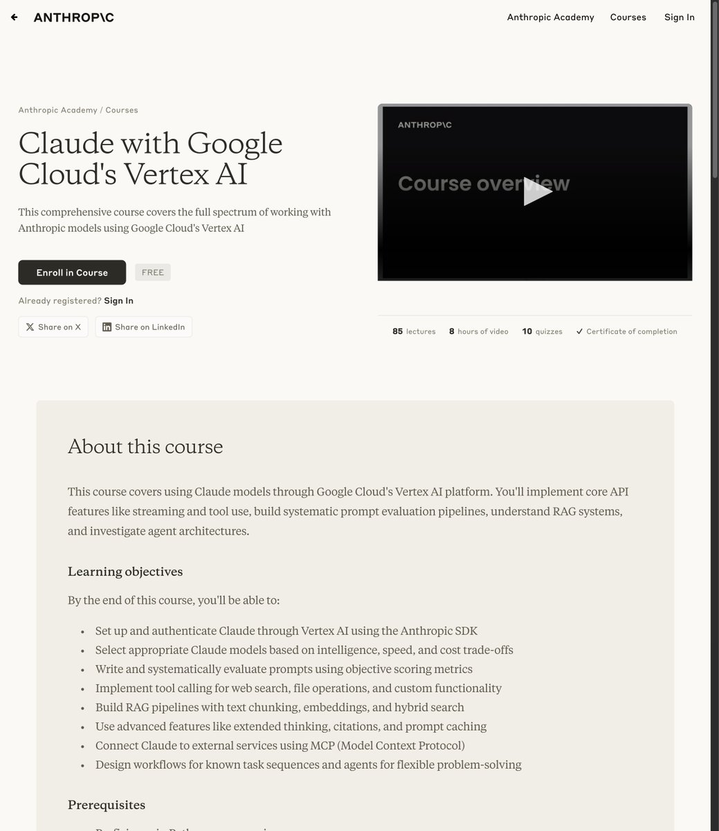 Vertex AI course card