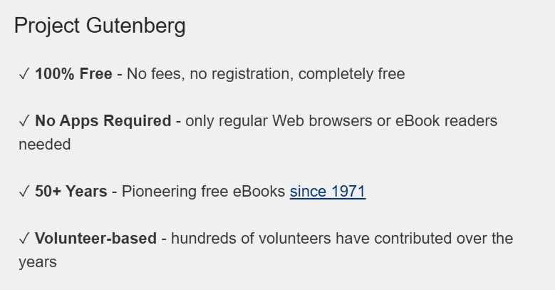 Since we're on this topic, let's take the chance to share resources 💛 Feel free to add more in the replies!

Project Gutenberg (gutenberg.org) allows access to thousands of ebooks for classics that are no longer under copyright