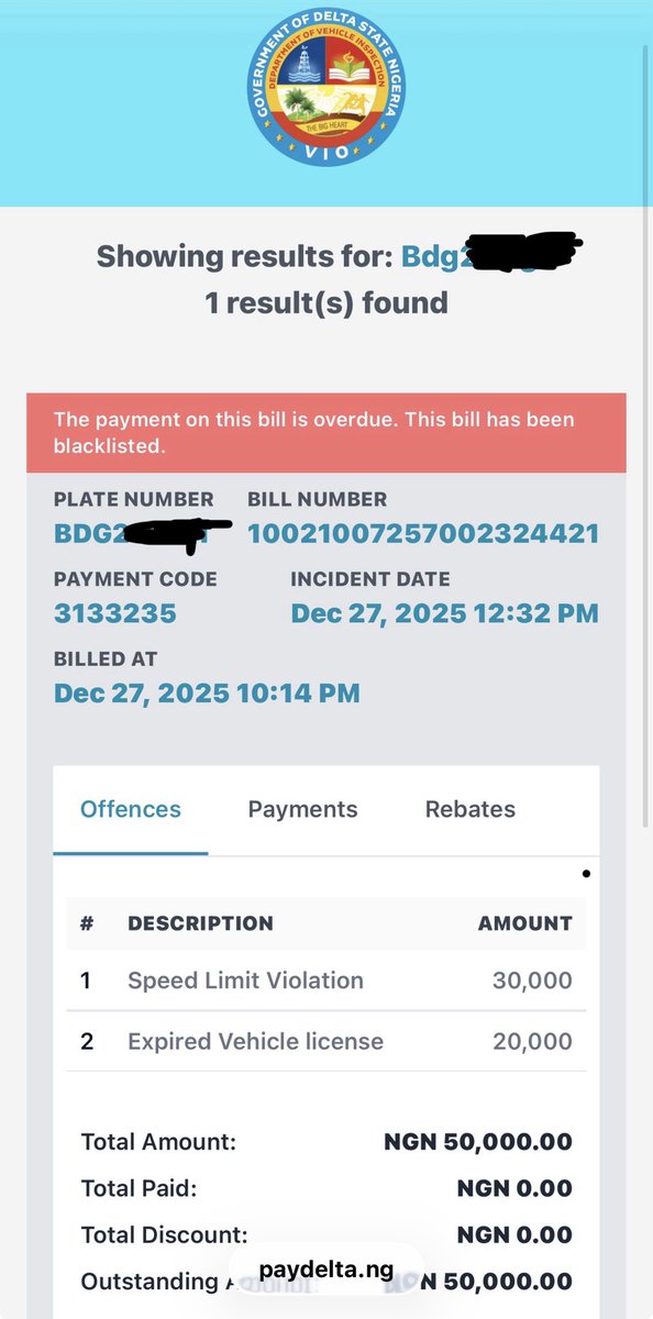 Hello <a href="/MrWakajugbe/">Alabo Wakajugbe 🇫🇮</a> I’m trying to renew my car registration and they sent me this, am I being scammed? Speed limit in delta state, how?
