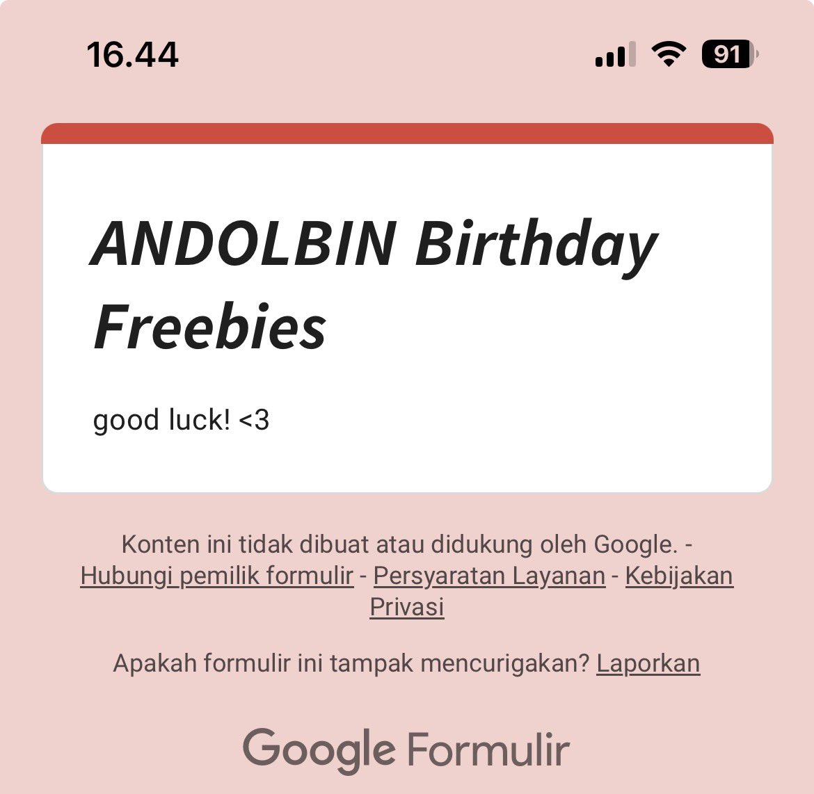 Wish me luck! Dan selamat ulang tahun kk 💗💗💗