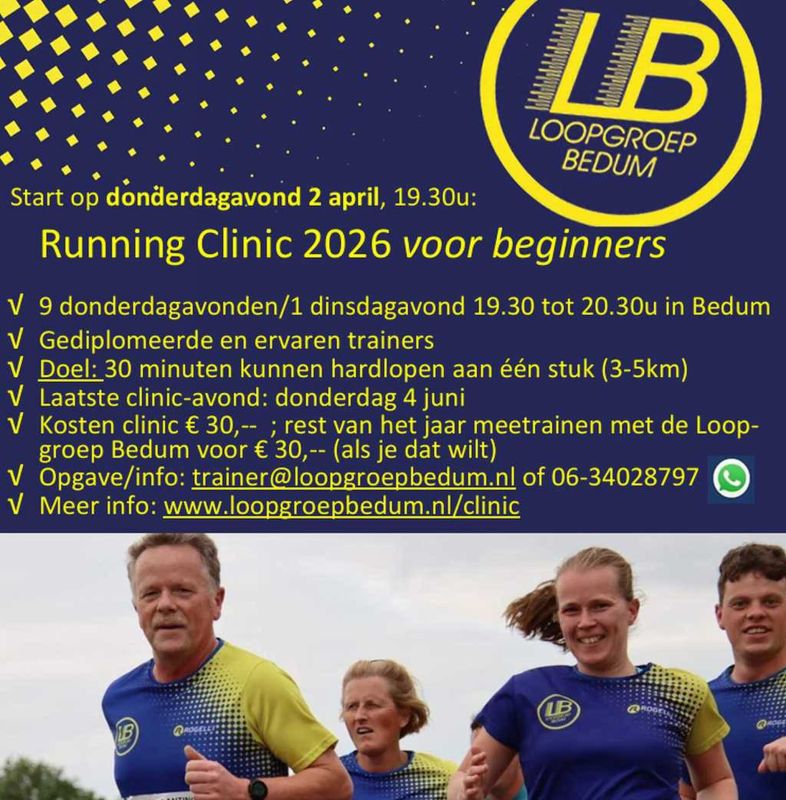 BedumerNL's tweet photo. 'Running Clinic voor beginners' bij Loopgroep Bedum https://t.co/pjpbfQtiBp #bedum #bedumer #hethogeland https://t.co/NCj8qPioAa