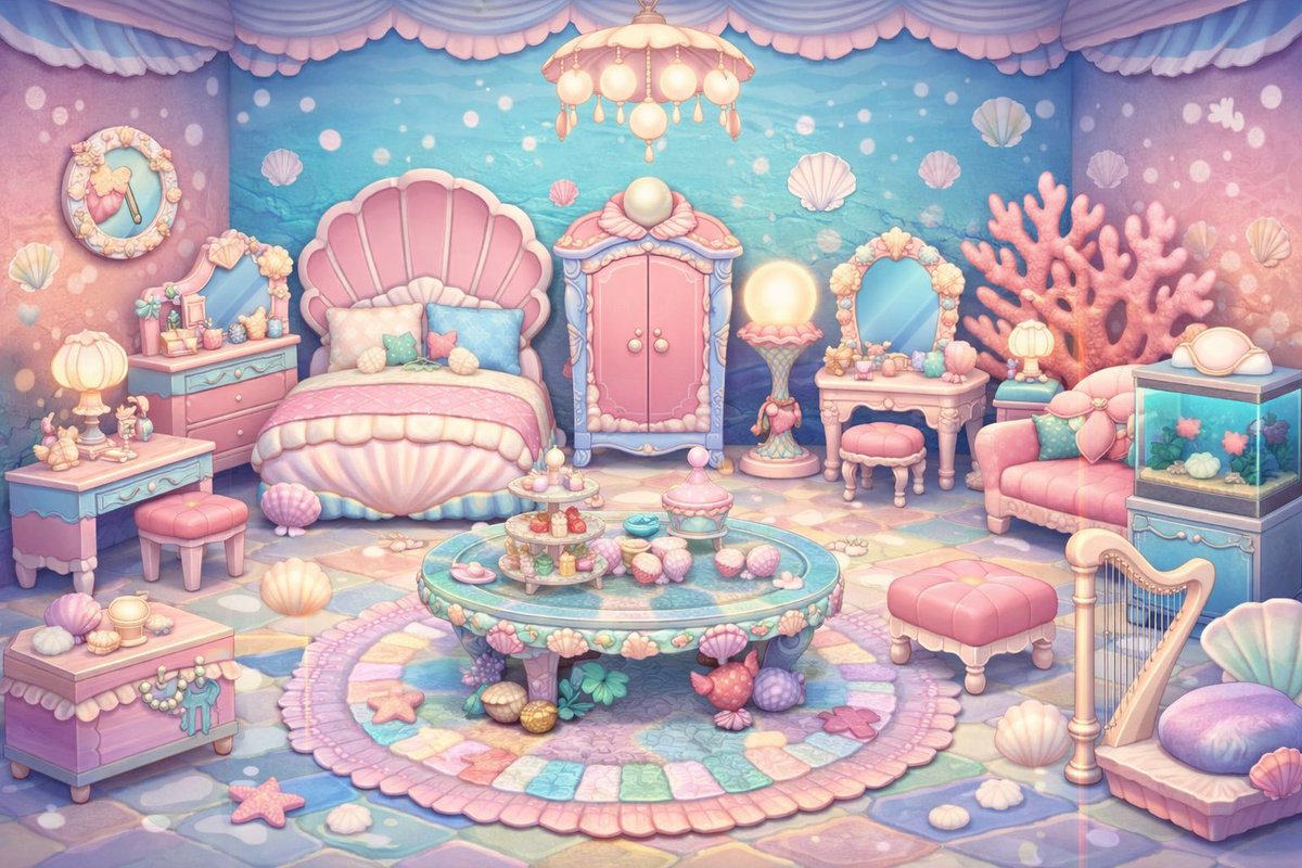 mical1514's tweet photo. 🧜‍♀️マーメイド家具全種類プレゼント🧜‍♀️

マーメイド家具【計14点】を抽選で1名様にプレゼント🎁✨️

フォロー＆リポストで応募完了✅

締切:3/6(金) 19時ごろ

ご参加お待ちしてます(⋆ᴗ͈ˬᴗ͈)”

#あつ森無償の輪 
#あつ森
#あつ森プレゼント企画 https://t.co/G87Fnc0UWj