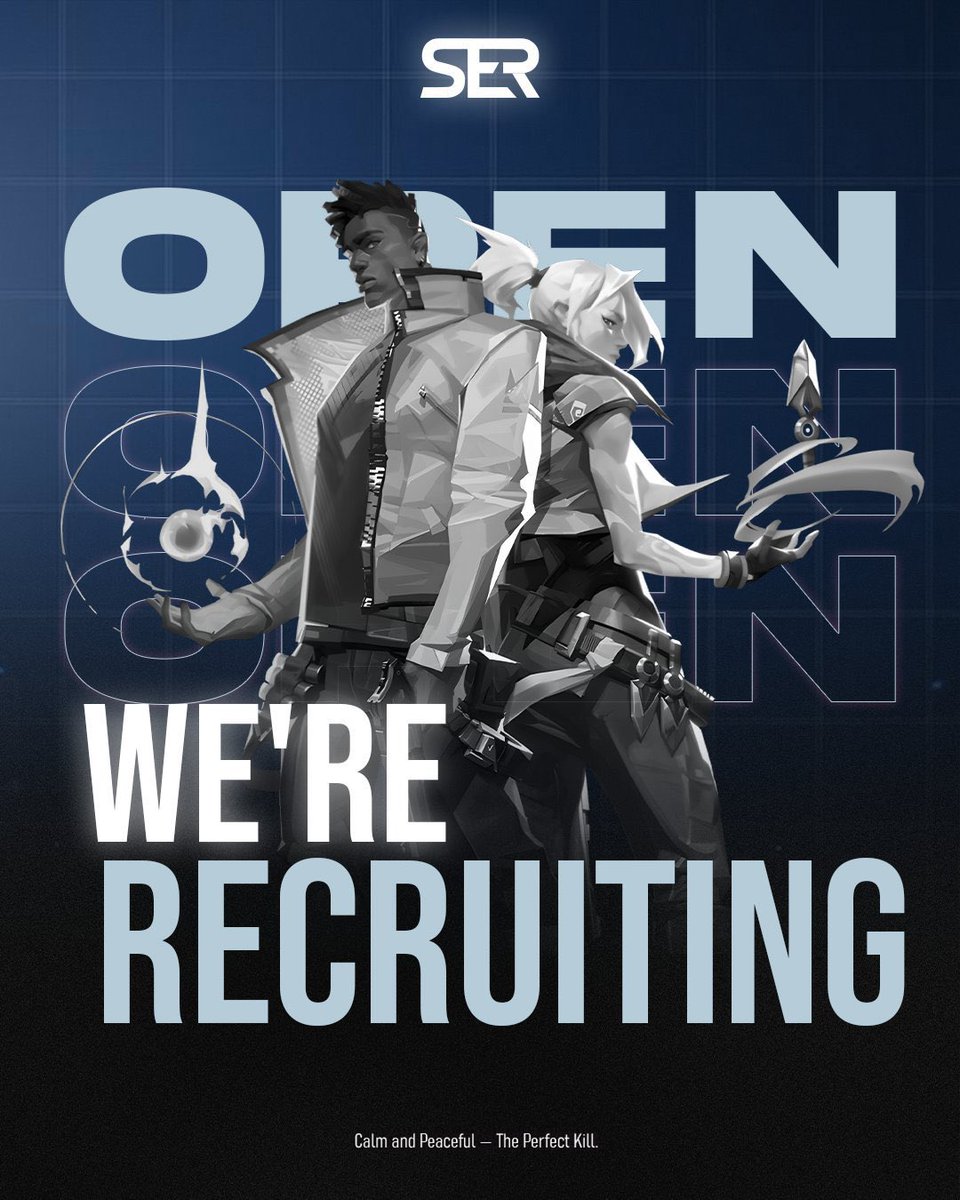 Serene Skyline is looking for YOU! 

We are in search of 3 players covering any roles bar duelist to take part in GC (ideally EEQ)

Requirements:
- Immortal+ peak (active preferred)
- English speaking 
- Full time or strong availability 
- IGL is welcomed 
- Long term 

DM us