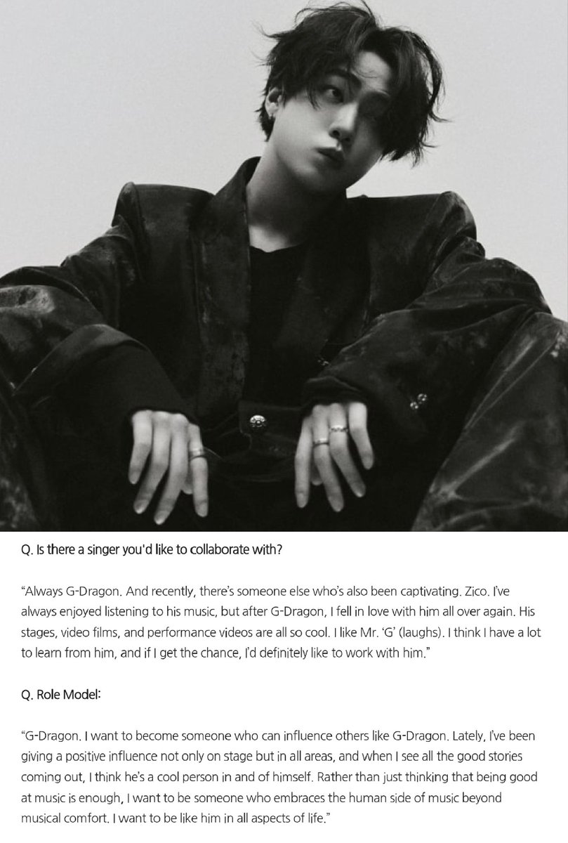 South Korean singer, rapper, and dancer– Gunwoo, mentioned G-DRAGON in his recent interview as the artist he likes to collaborate with and his role model. 

#GDRAGON #bigbang #권지용 #지드래곤 #빅뱅
🔗 bntnews.co.kr/article/view/b…