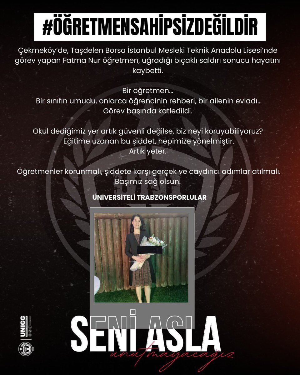 Bir öğretmenin görev başında hayatını kaybettiği bir ülkede, hepimizin durup düşünmesi gerekir.

Öğretmenler; sadece ders anlatan insanlar değil, bir neslin karakterini inşa eden rehberlerdir. Onlara yönelen her şiddet, aslında geleceğimize yönelmiştir.

Eğitimcilerimizin