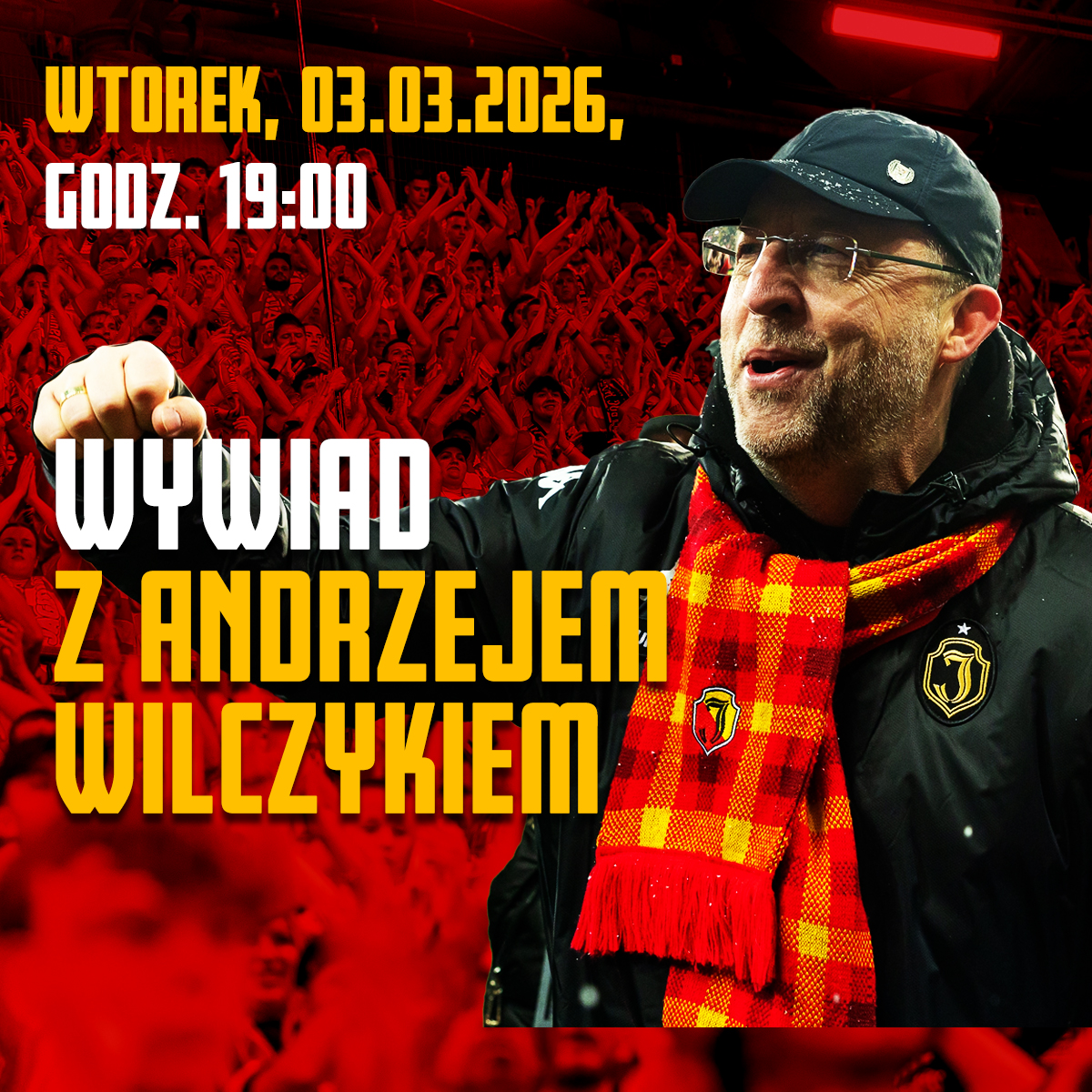 Już dziś o godz. 19:00 zapraszamy na wywiad z Andrzejem Wilczykiem, kibicem Jagiellonii, Wiceprezesem Zarządu naszego klubu.

Z tego tytułu dzisiejsza audycja SBS jest przeniesiona na jutro.