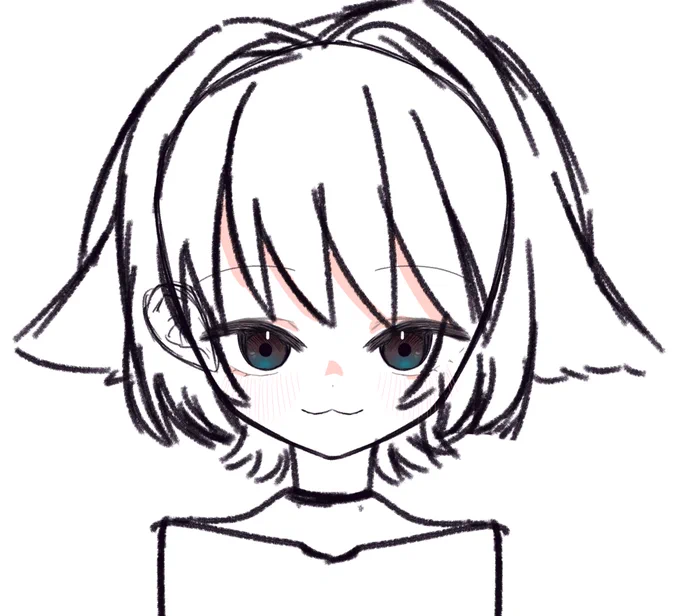 超かぐや姫見てモチベ上がったので、あまりにも天才な新しい顔を描いてしまった