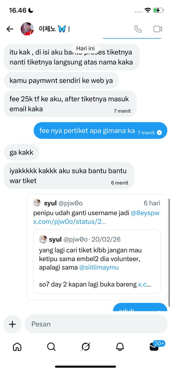 hati hati penipu @8eyspw

t. wts wtb wtt ticket tiket poliponi malang