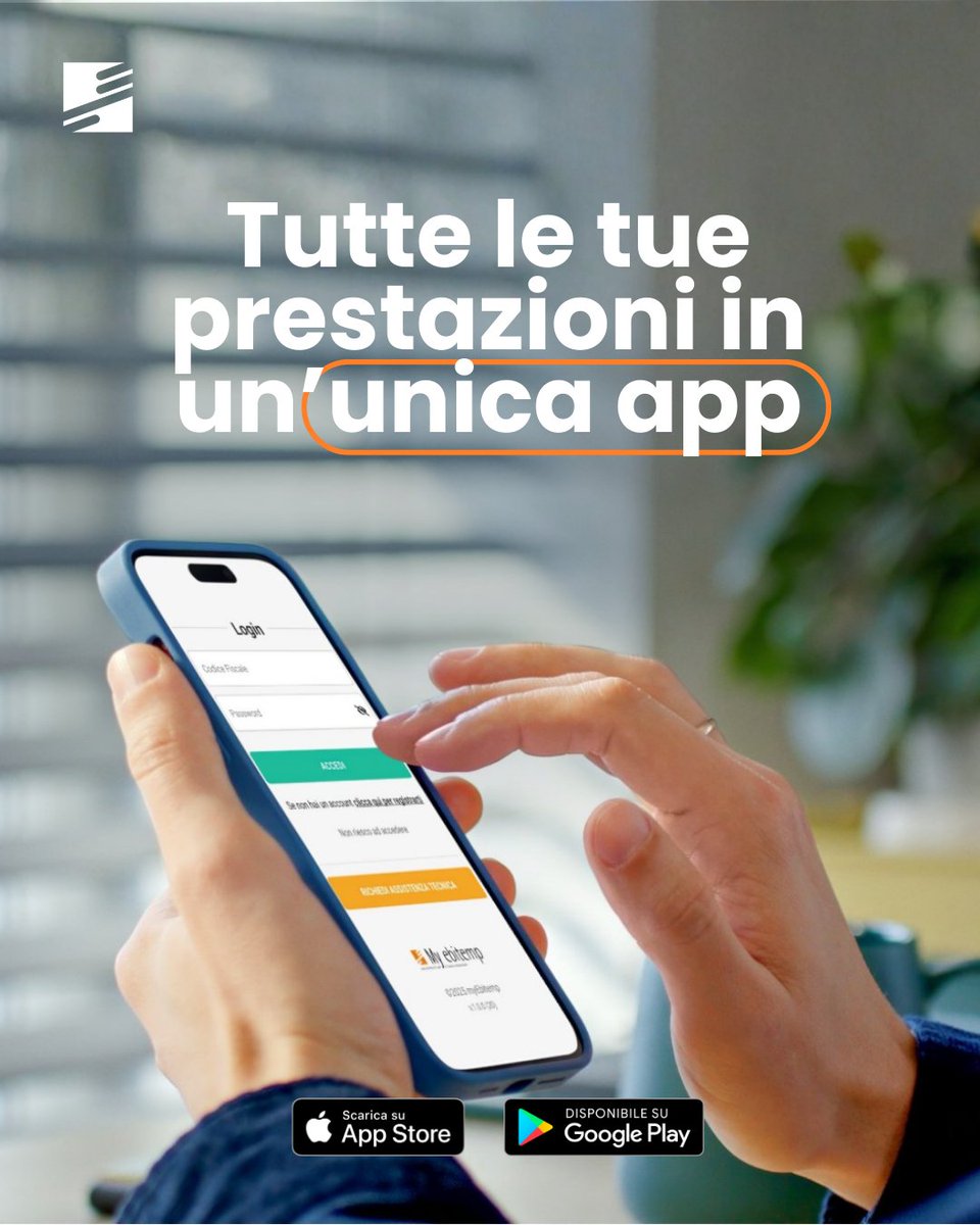 L'app MyEbitemp è lo strumento ufficiale per gestire in autonomia le tue prestazioni.📱 
Utile per inviare richieste di rimborso, monitorare le pratiche e consultare i servizi direttamente dal tuo smartphone.

Scaricala ora negli store: ebitemp.it/my-ebitemp-div…