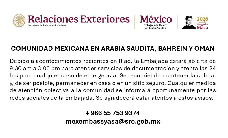 Embajada de México en Arabia Saudita tweet media