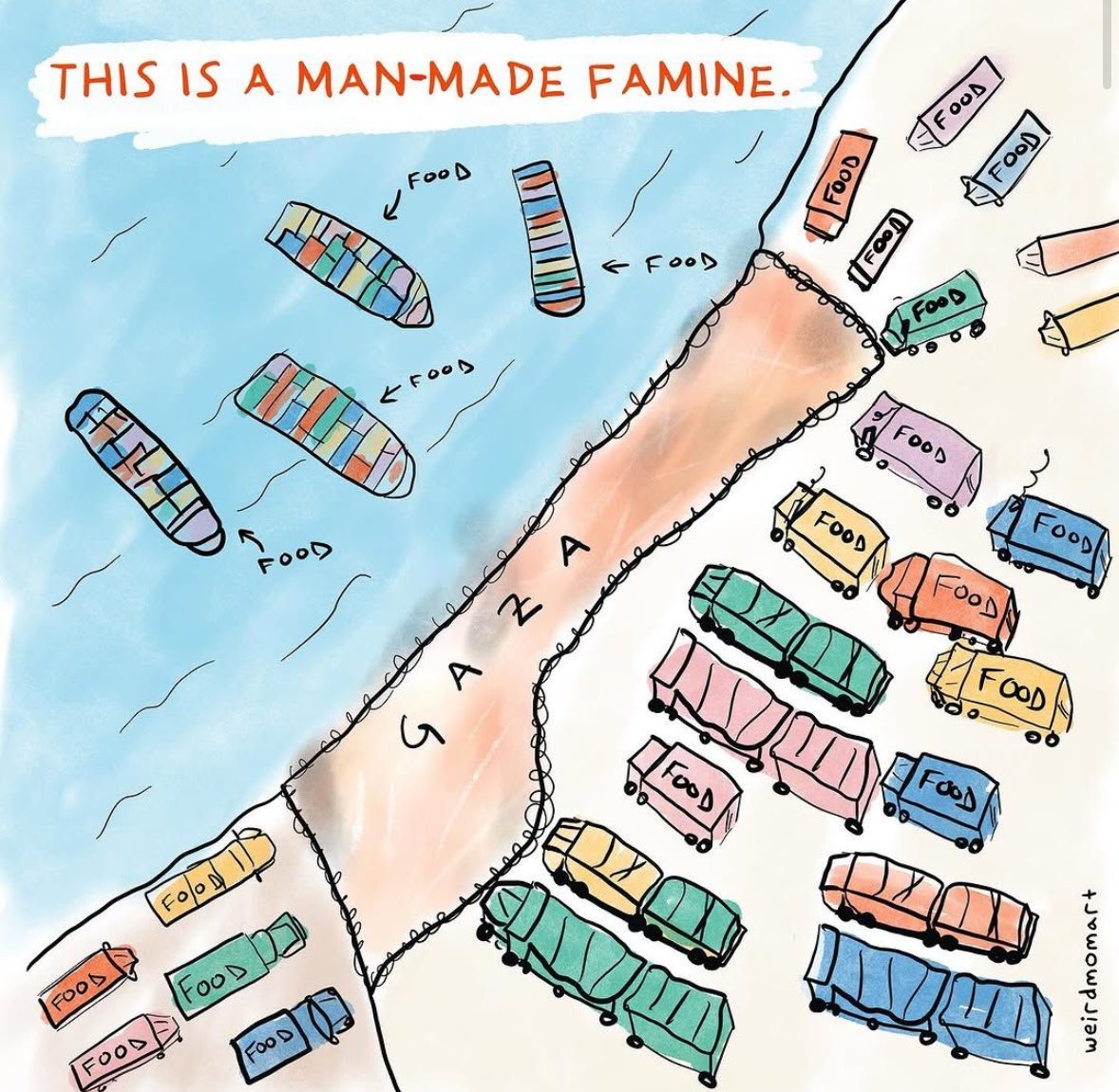 As you are busy with joint Israel-US strikes on Iran, Rafah was closed. Gaza's borders are closed indefinitely. Israel cuts Gaza off from world again.

A 'ceasefire' in Gaza that still blocks food and aid isn’t ceasefire.

UN and all NGOs in Gaza urgently need more food,