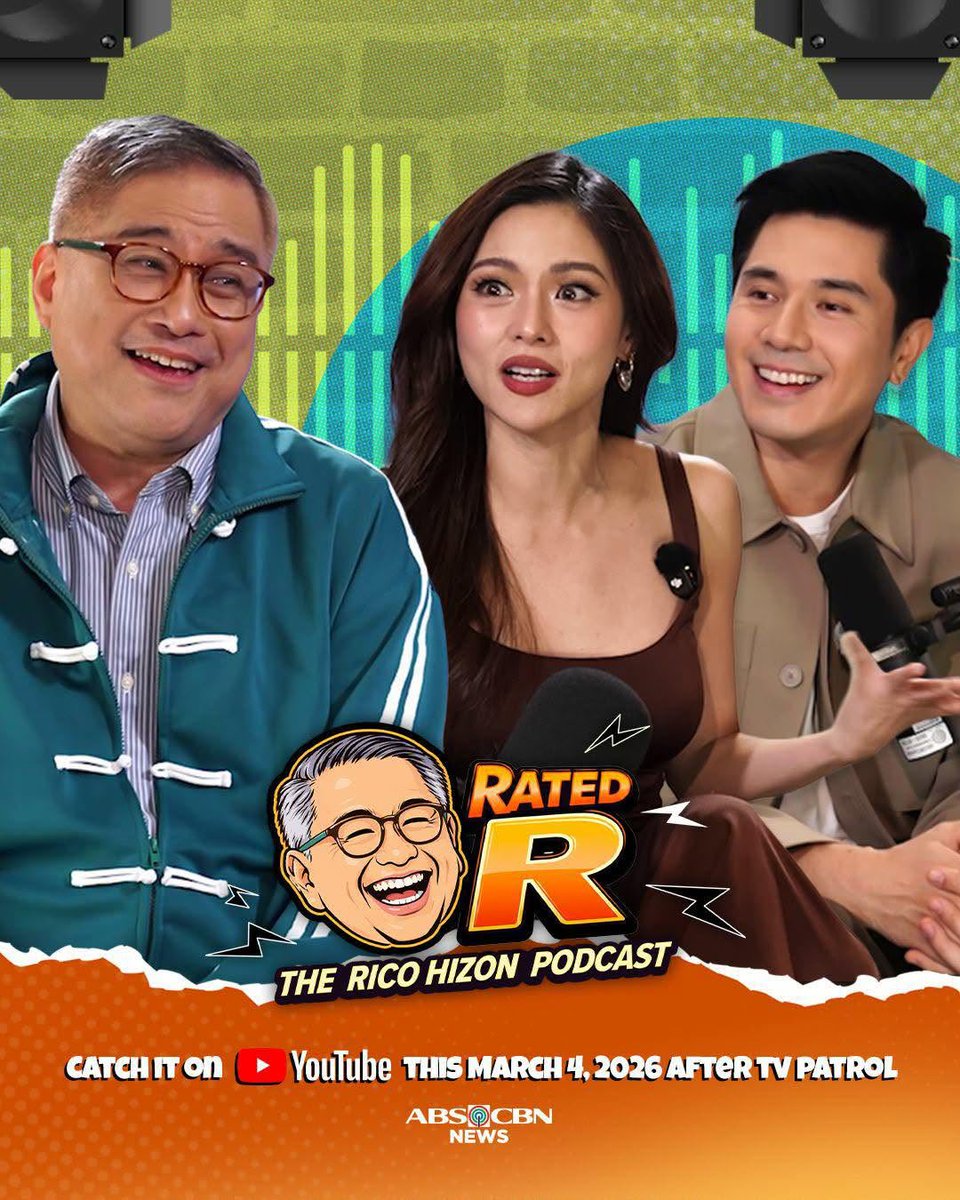 ericjohnsalut's tweet photo. Uy, may perfect pair na makakasama si Tito Rico 👀

Ano kaya ang bagong nakakakilig na kuwentong dala nina Kim Chiu at Paulo Avelino sa “Rated R: The Rico Hizon Podcast”? 

I-set na ang alarm at abangan sa Miyerkules, March 4, 2026, 8 p.m. sa ABS-CBN News Channel.
#KimPau #TheAlibi #KimChiu #PauloAvelino