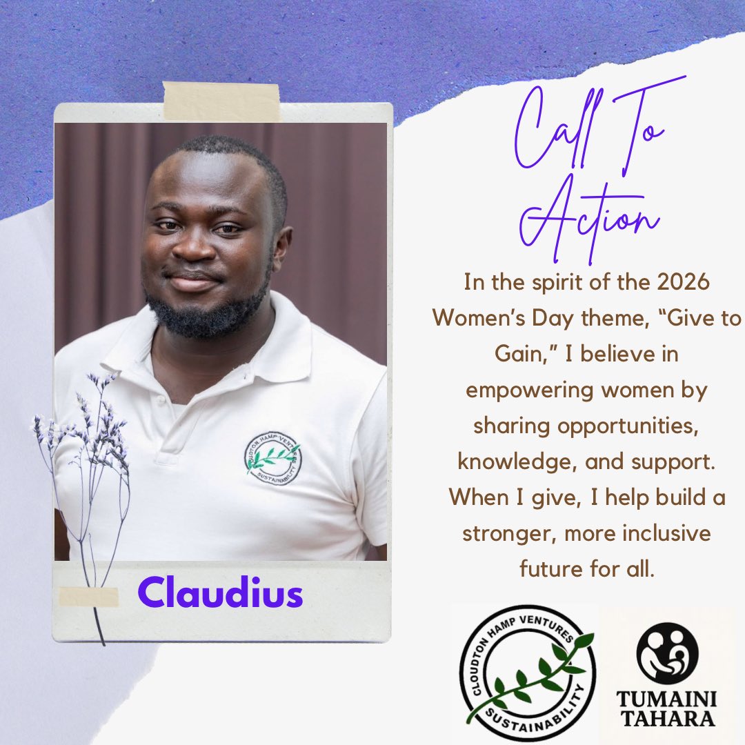 CloudtonHampV_1's tweet photo. Our Director @MbuyaClaudius input on women’s day/month is that : “In the spirit of the 2026 Women’s Day theme, “Give to Gain,” he believes in empowering women by sharing opportunities, knowledge, and support. When he gives, he helps build a stronger, more inclusive future. https://t.co/Lz9BMFc2Ut
