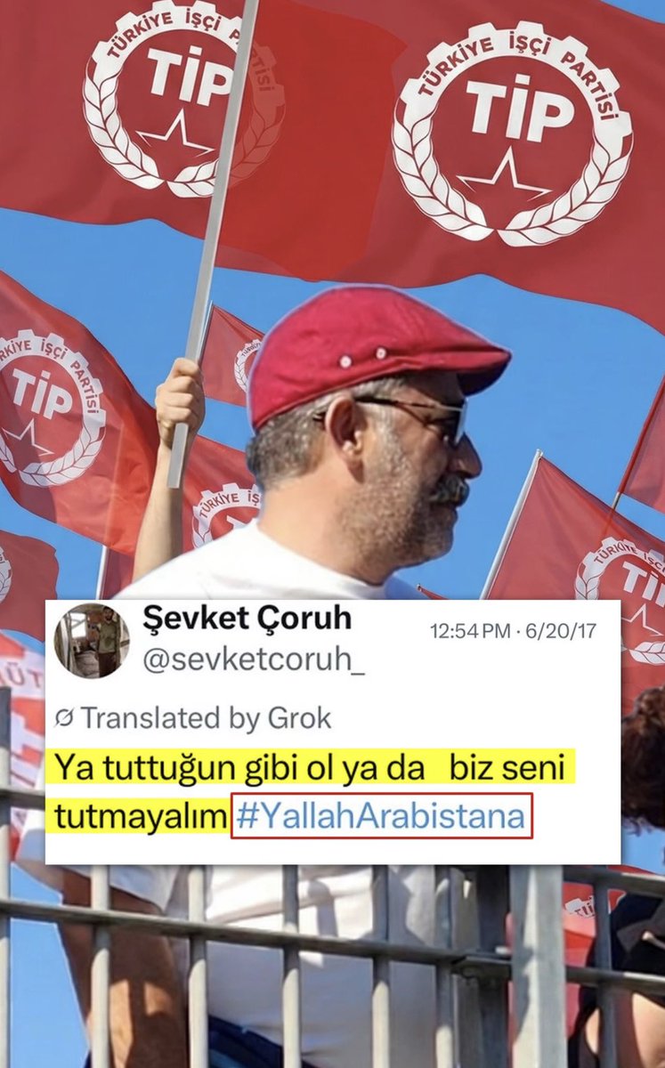 slmhktn's tweet photo. Dubai’de tatil yaparken mahsur kalan Türkiye İşçi Partili Şevket Çoruh’un, 2017 yılında attığı “Yallah Arabistan’a” tweeti yeniden gündem oldu. https://t.co/ZXF4VqSklq