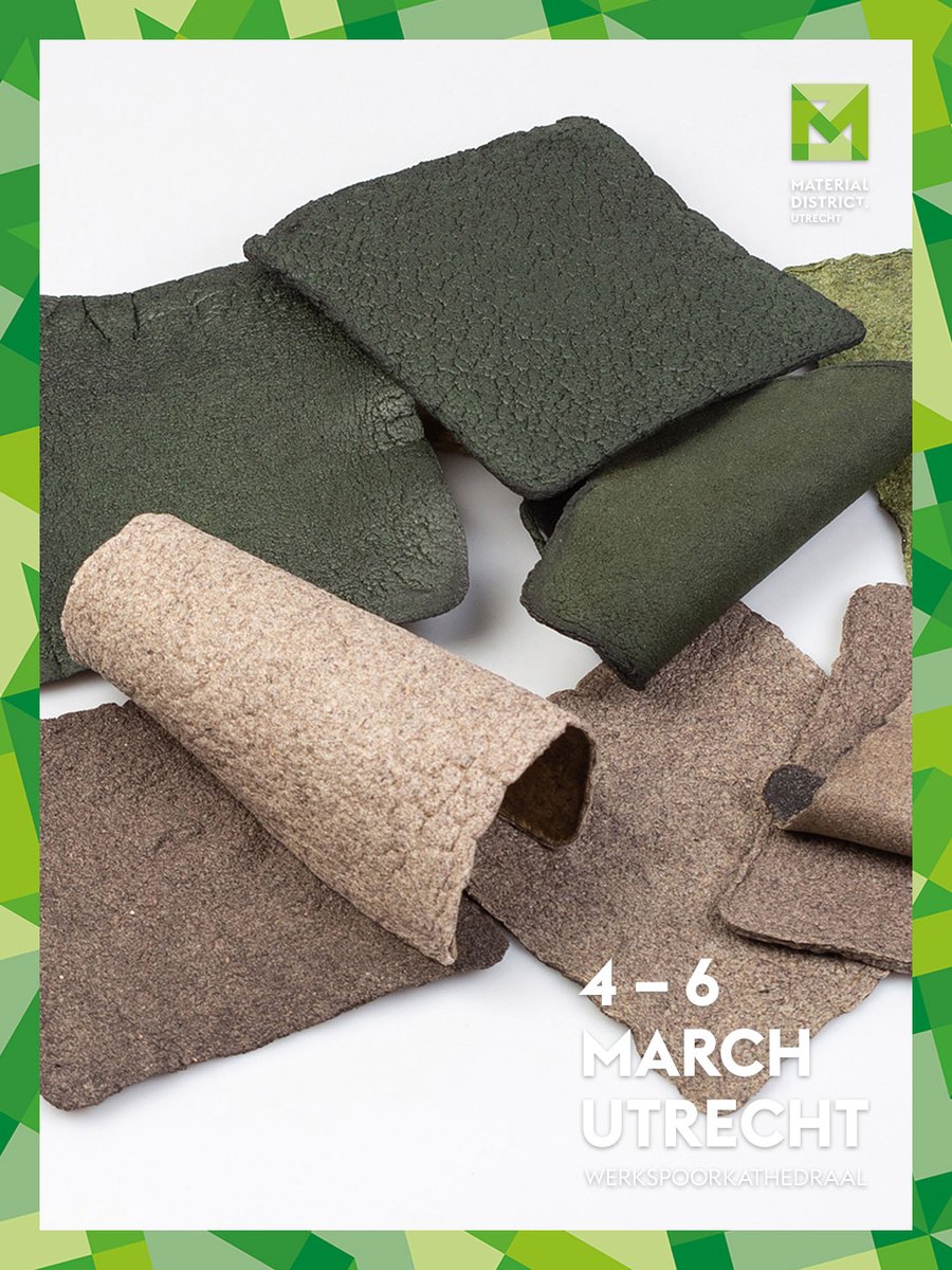 materialdistrct's tweet image. Material of the day: Leather from the Sea 🌊
By Indrė Mikuckė, this biobased leather alternative is made from algal biomass and algae-derived binders. 

Discover it at MaterialDistrict Utrecht (4–6 March 2026). 🎟️

#Material #LeatherFromTheSea #MaterialDistrictUtrecht #MDU2026