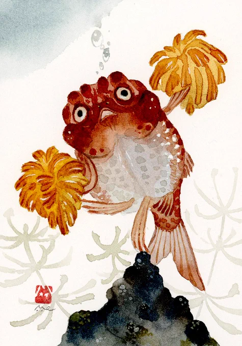 #金魚の日 可愛い丸々金魚も見てやってください