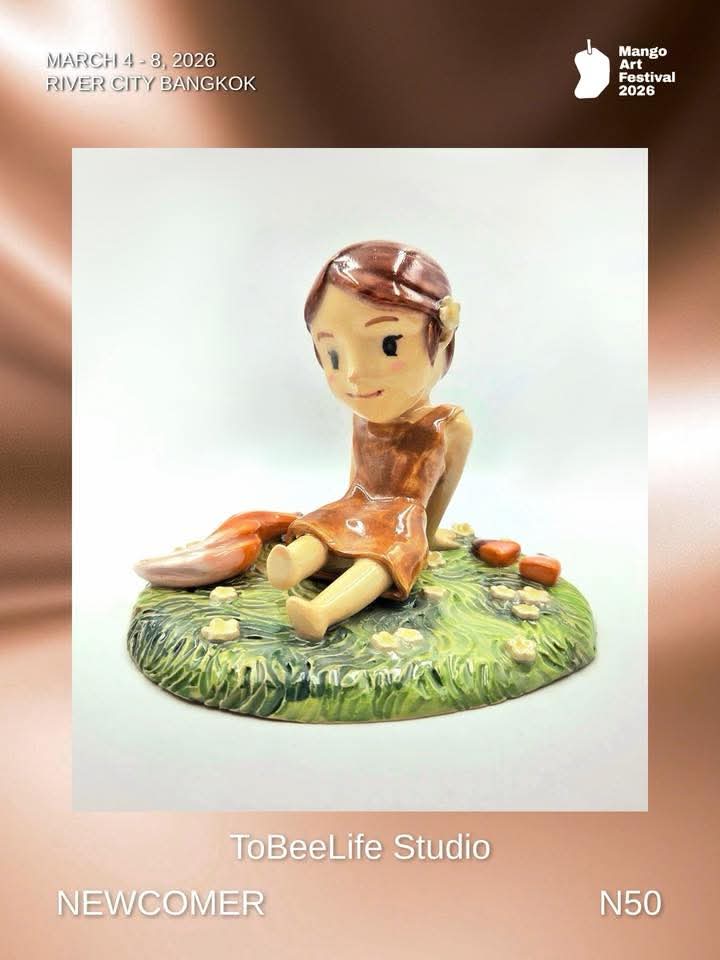 beelaa_L's tweet photo. ● Mango Art Festival 2026
4-8 March, 2026 
N50, New Comer Zone
River City Bangkok, Bangkok
#arttoy  #ceramic  #Fox #sculpture  #handcrafted https://t.co/Ivw53AQTUR