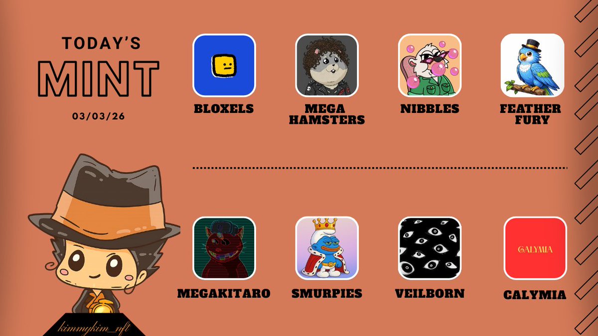Today’s Mints 03/03/26 • BLOXELS • Mega Hamsters • Nibbles • Feather ...