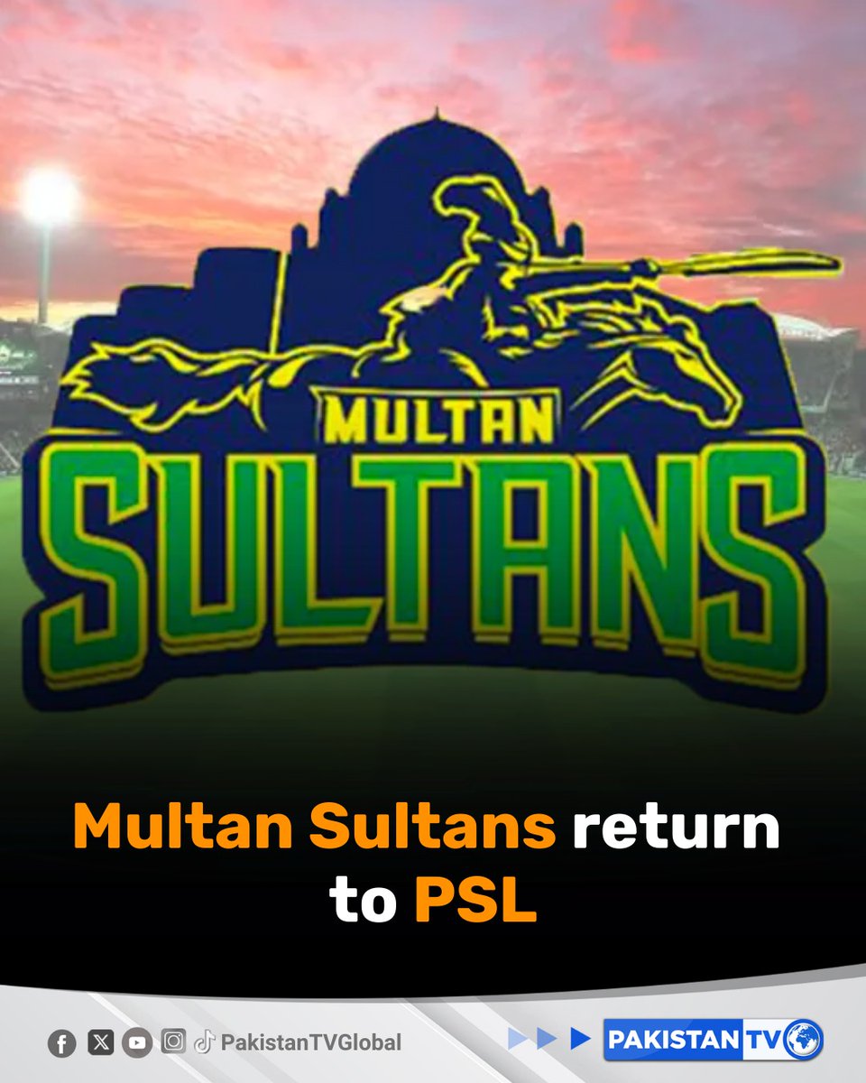 PakTVGlobal's tweet photo. Sialkot Stallionz are now officially the Multan Sultans after a majority takeover by CD Ventures

#MultanSultans #SialkotStallionz
#CDVentures #PakistanTV #PakistanTVglobal https://t.co/QF6sPpjGuV