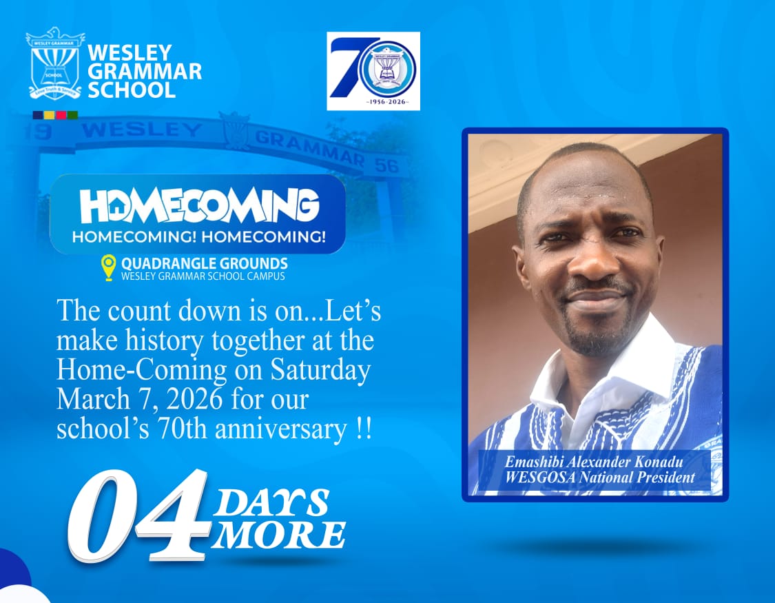 WESGOSANational's tweet photo. π₯ 4 DAYS TO GO! π₯
In just 4 days, the legendary Wesley Grammar School celebrates 70 Years of Excellence, Discipline & Impact π
Get ready for nostalgia, pride, and powerful alumni moments.
One Legacy. One Family.
#WESGOSA70 #WesleyGrammar70 #70YearsOfExcellence https://t.co/IvuQvwwLuH