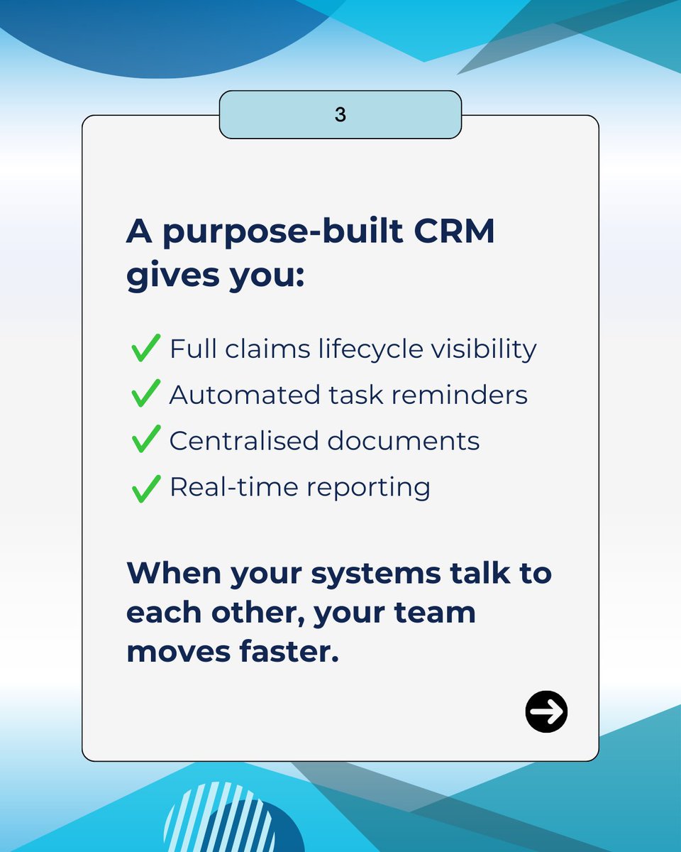 DigitalCloudUK's tweet photo. Still managing claims in spreadsheets or shared inboxes? It’s costing you time &amp; money.

Delays. Leakage. Compliance risk.

A purpose-built CRM gives you full visibility, automation and real-time reporting so your team moves faster. 🚀

#Insurance #Claims #CRM https://t.co/D8HJ6UdrWO
