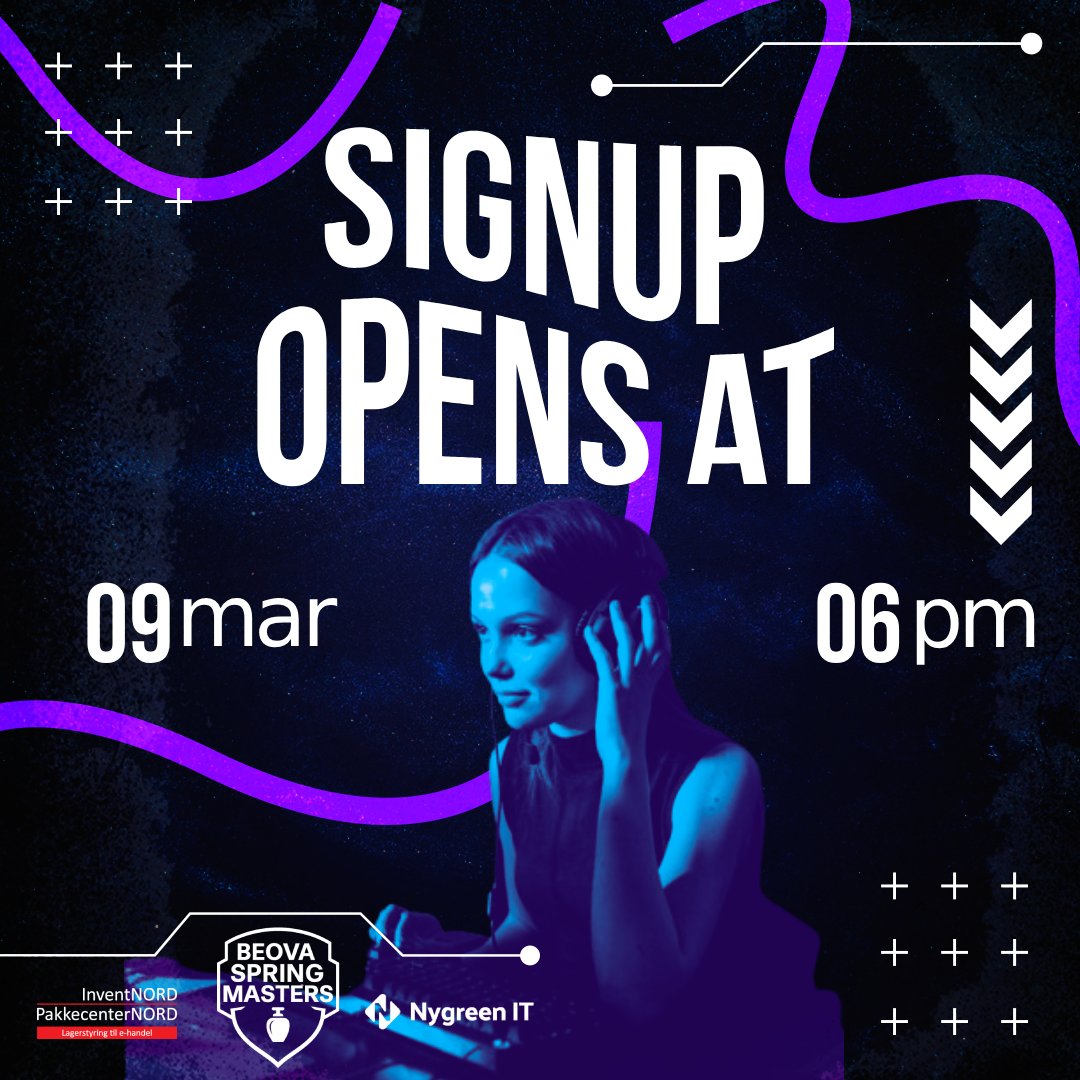 BeovaMasters's tweet photo. Sign‑ups open March 9 — 18:00 CET 🔔
8 BYOC slots.
First‑come, first‑served.
20,000 DKK prize pool.
Tier‑2 VRS LAN — one day, pure Counter‑Strike.
Link drops here at 18:00 CET. Be ready.
Your timestamp = your position.
Payment window: 24h · 3,200 DKK ex VAT.
Good luck, teams.💥 https://t.co/aPOPWUeoGU