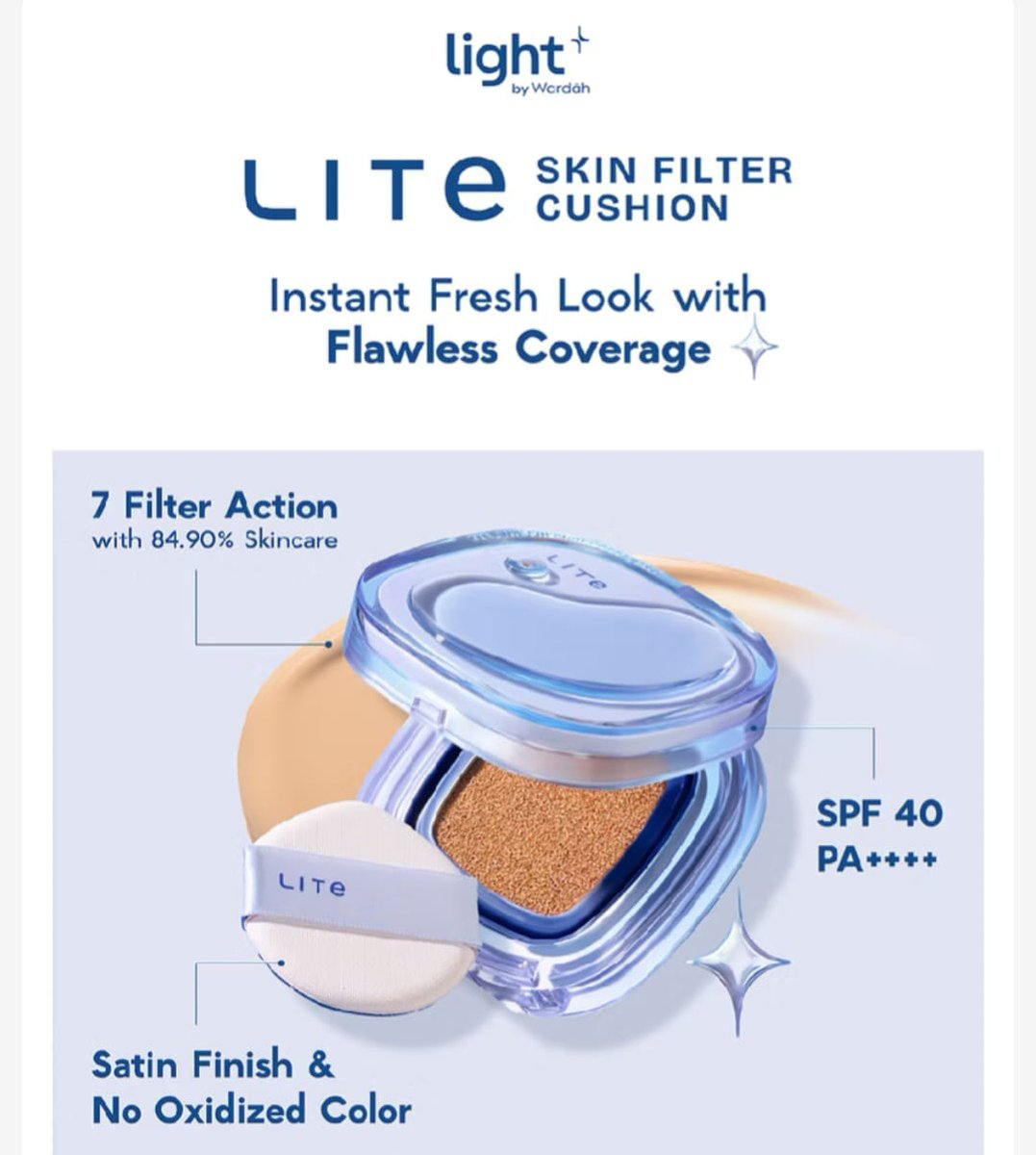 rasa-rasanya nanti gue mau Lebaran Glowing Pake Lightplus aja deh.. jadi tetep bisa makeup natural pake lite skin filter cushion terbaru dr Wardah yg ngasih instan fresh look with flawless coverage