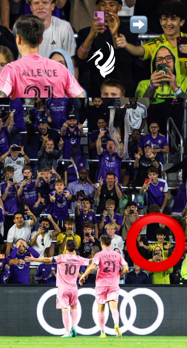 أحد جماهير نادي النصر كان حاضر مُباراة الديربي بين إنتر ميامي و أورلاندو سيتي وكان يتواجد في مُدرجات أورلاندو ولكن عندما سجل الأسطورة ليونيل ميسي الهدف الرابع من كرك ثابته لم يستطع المُشجع تمالك نفسه وكان سعيد جداً بهدف ليو! 🐐

ميسي جعل الأعداء مُعجبين 💗🖤