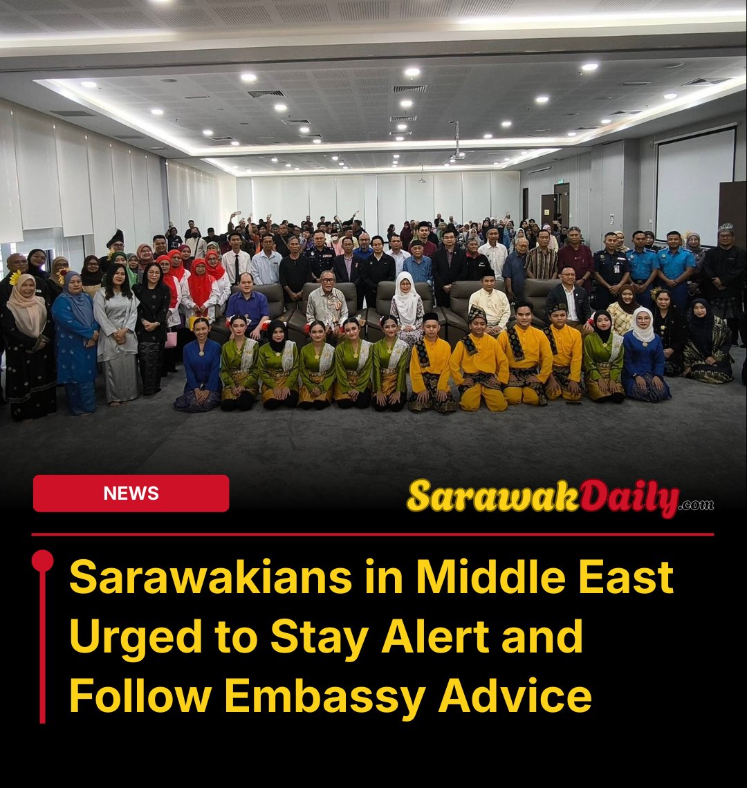 Sarawak_Daily's tweet image. Sarawakians in the Middle East have been urged to follow safety guidelines and stay registered with Malaysian embassies to ensure swift assistance if needed.

Read more: sarawakdaily.com/sarawakians-mi…

#Sarikei #Sarawak #SafetyGuidelines #Aidilfitri #SarawakDaily #KuchingKing