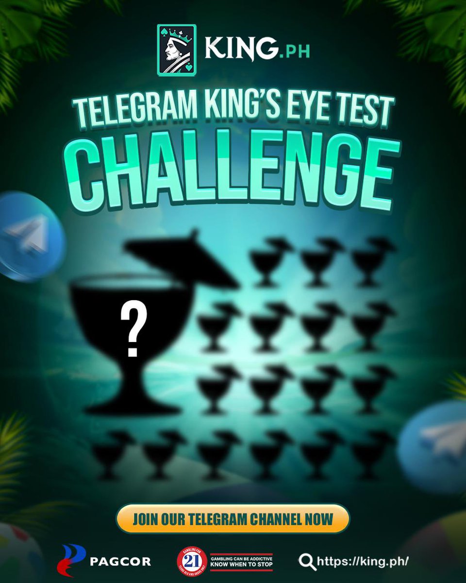 Kingcasinoph's tweet image. May tatlong naiiba dito! Kaya mo bang hanapin, Ka-Hari? 🔍

₱100 voucher sa mga makakasagot ng tama!✨

Send your answer na sa Telegram 👉 t.me/kingphofficial

#KingPh #EyeTestChallenge #DitoIkawAngHari #MaglaroMaghari #KnowWhenToStop #PlayResponsibly