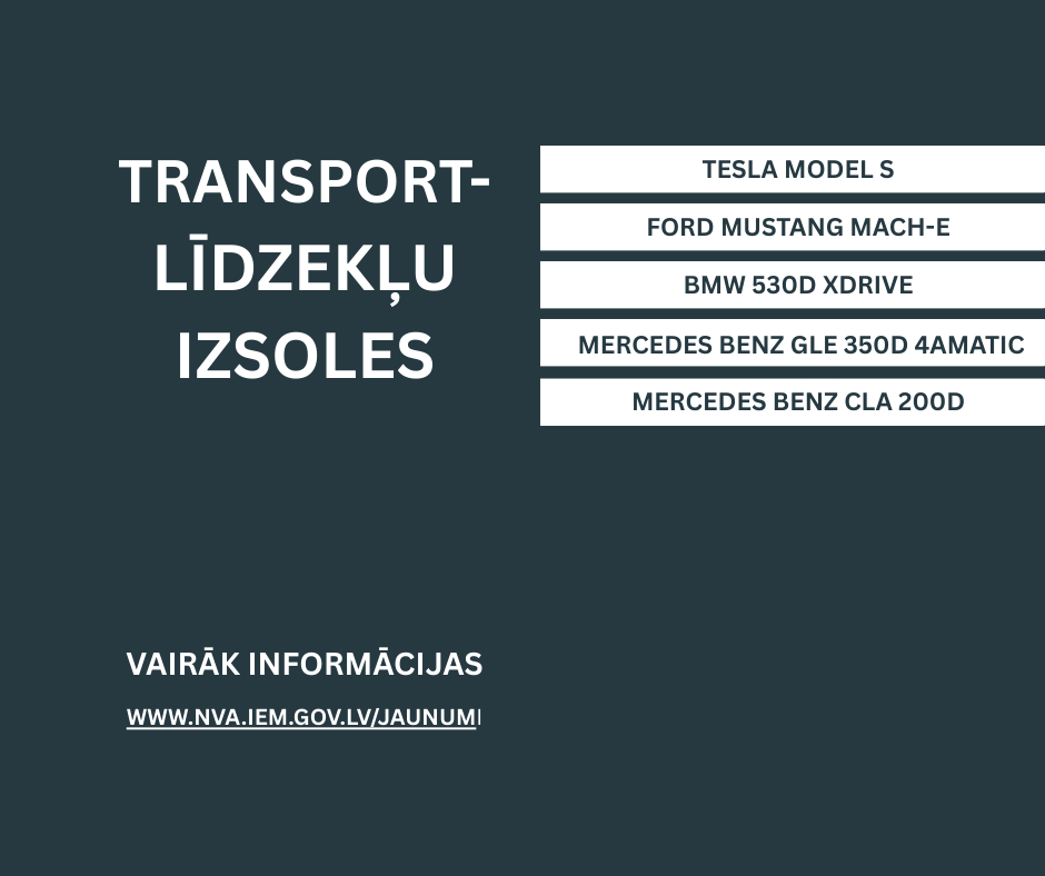 IemNVA's tweet photo. Nodrošinājuma valsts aģentūra ir izsludinājusi 5 transportlīdzekļu izsoles. Vairāk informācijas https://t.co/Gy7hp8QylP https://t.co/oNkzu5MzW1